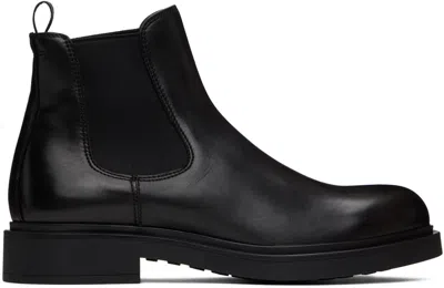 Officine Creative Black Engineer 006 Chelsea Boots In Nero