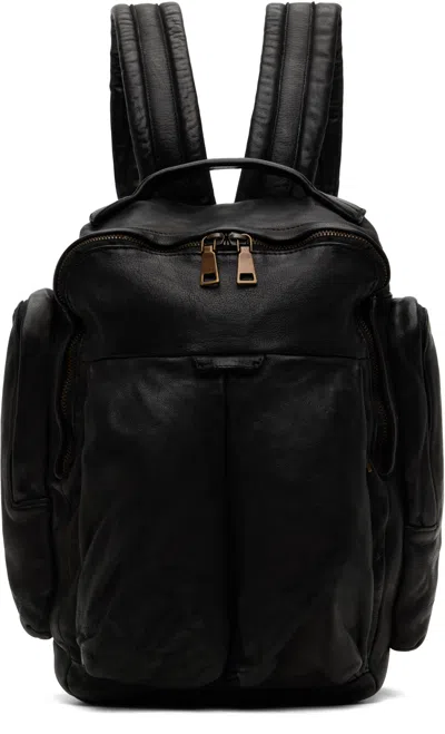 Officine Creative Black Helmet 047 Backpack In Nero