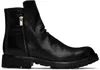 Officine Creative Black Ikonic 004 Boots In Magnete