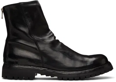 Officine Creative Black Ikonic 006 Boots In Nero