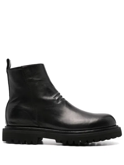 OFFICINE CREATIVE MEN BLACK LEATHER BOOTS, 8 LUXURY BOOTS FOR MEN DARVEYS