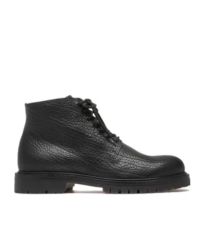 Officine Creative Black Leather Lace-up Boots