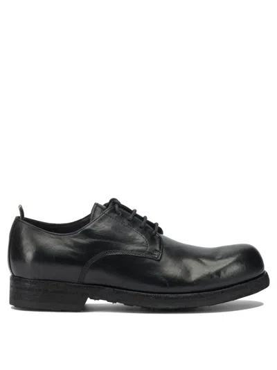 Officine Creative Black Leather Lace-up Shoes