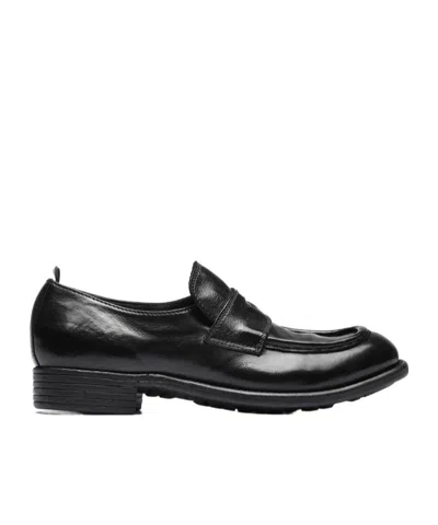 Officine Creative Black Leather Loafers