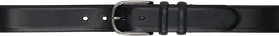 Officine Creative Black Oc Strip 079 Belt In Nero