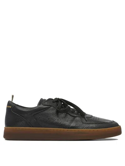 Officine Creative Black Rubber Sneakers In Brown