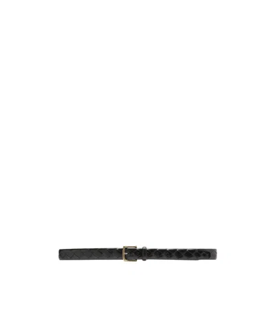 Officine Creative Black Woven Leather Belt