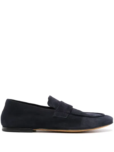 Officine Creative Blair 001 Suede Loafers In Blue