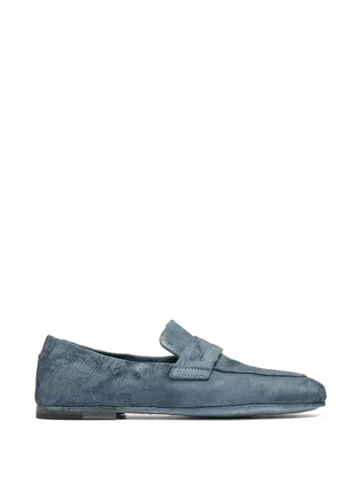 Officine Creative Blair Dd Leather Loafers In Blue