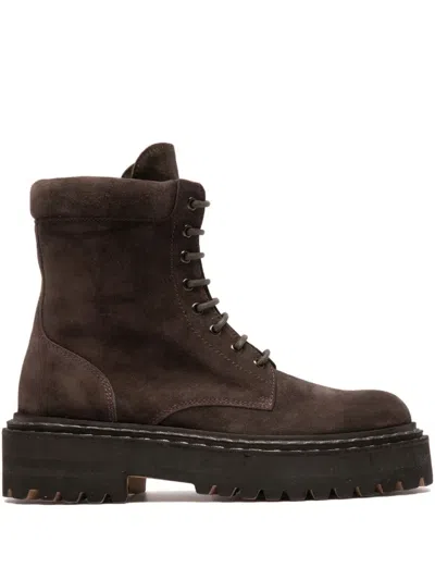 Officine Creative Blossom Lace-up Boots In Brown
