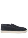 Officine Creative Herbie 001 Loafers In Black Suede In Blue
