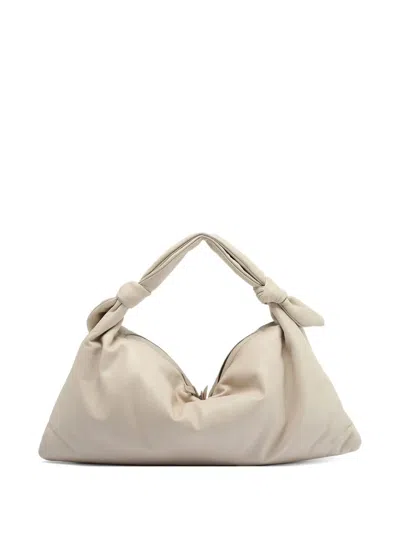 Officine Creative Bolina Knotted Leather Shoulder Bag In Neutral