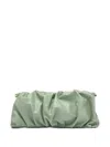 Officine Creative Bolina Pleated Leather Shoulder Bag In Green