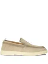 Officine Creative Bones 002 Suede Loafers In Neutral