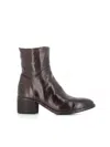 Officine Creative Zipped Block-heel Boots In Brown