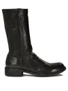 Officine Creative Grained Zip-up Boots In Black
