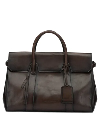 Officine Creative "bostonian 001" Travel Bag In Brown