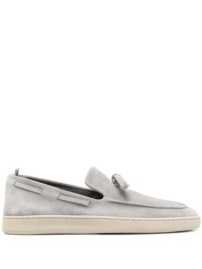 Officine Creative Bow-detailed Loafers In Grey