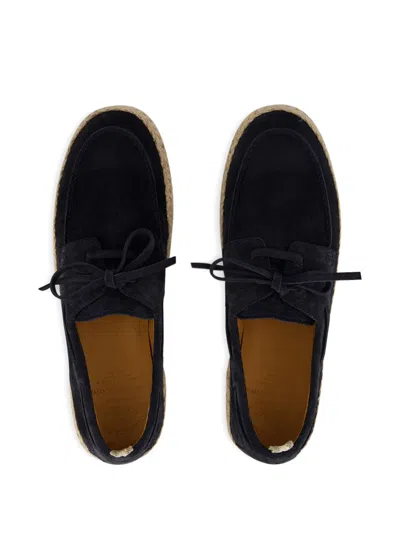 Officine Creative Bowline Suede Espadrilles In Black