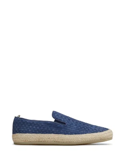Officine Creative Bowline Woven-effect Slip-on Shoes In Blue