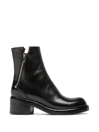 Officine Creative Brett 010 Side-zip Ankle Boots In Black