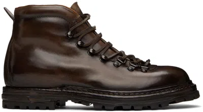 Officine Creative Brown Artik 001 Boots In Ebano