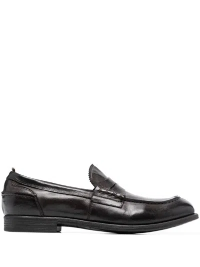 Officine Creative Brown Calf Leather Mocassins