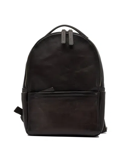 Officine Creative Brown Leather Backpack