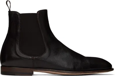 Officine Creative Brown Solitude 004 Chelsea Boots In Drum