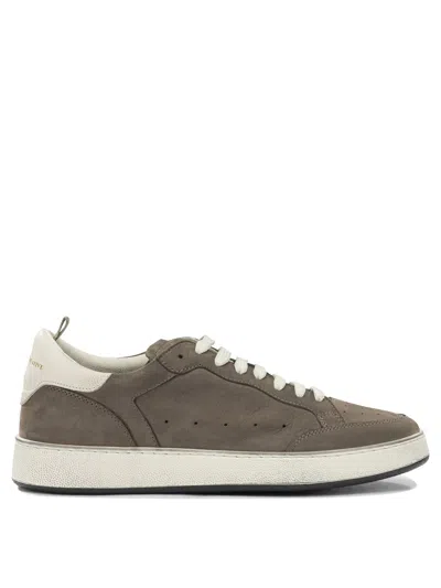 Officine Creative Brown Suede Leather Rubber Sneakers