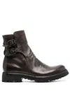 Officine Creative Buckle-detail Leather Boots In Brown