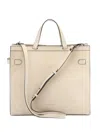 Officine Creative Buckle-fastening Leather Shoulder Bag In Neutral