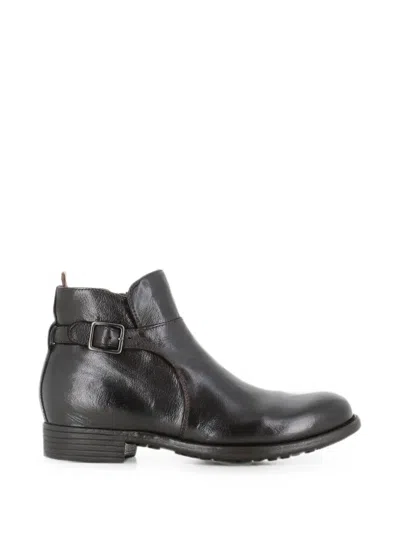 Officine Creative Buckle-detail Side-zip Boots In Black