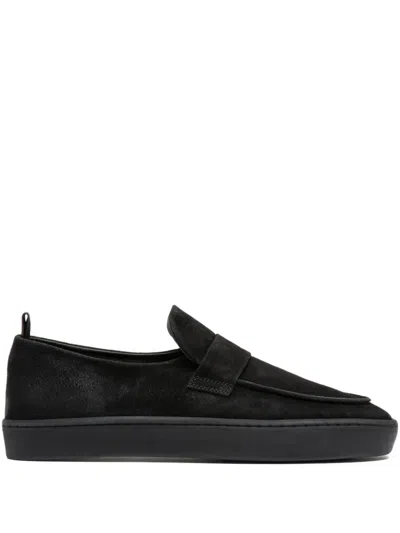 Officine Creative Bug Suede Loafers In Black