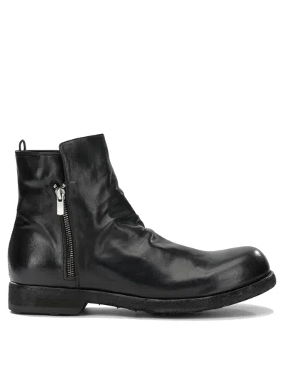 Officine Creative "bulla Dd" Ankle Boots With Zipper In Black