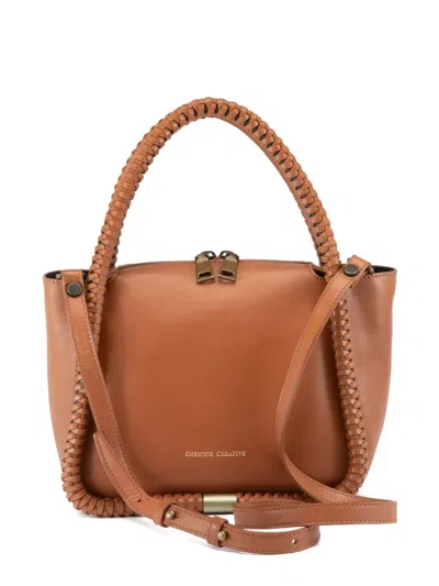 Officine Creative Cabala Leather Shoulder Bag In Brown