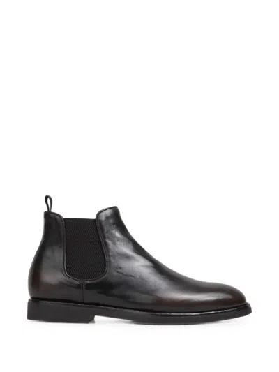Officine Creative Calf Leather Chelsea Boots In Black