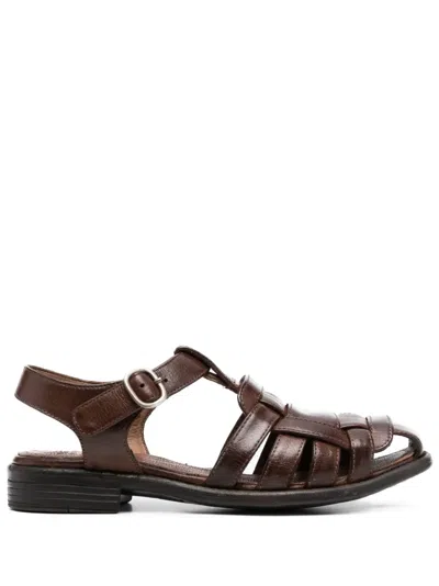 Officine Creative Calixte 045 Leather Sandals In Brown