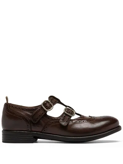 Officine Creative Calixte 046 Wing-tip Brogues In Brown