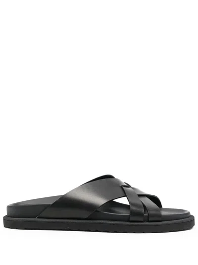 Officine Creative Charrat Crossover Sandals In Black