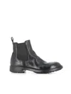 Officine Creative Elasticated-panel Leather Boots In Black