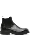 Officine Creative Hopkins Flexi 204 Glossed Full-grain Leather Chelsea Boots In Black
