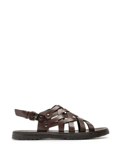 Officine Creative Gewebte Chios 011 Sandalen In Brown