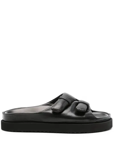 Officine Creative Chora Leather Slides In Black
