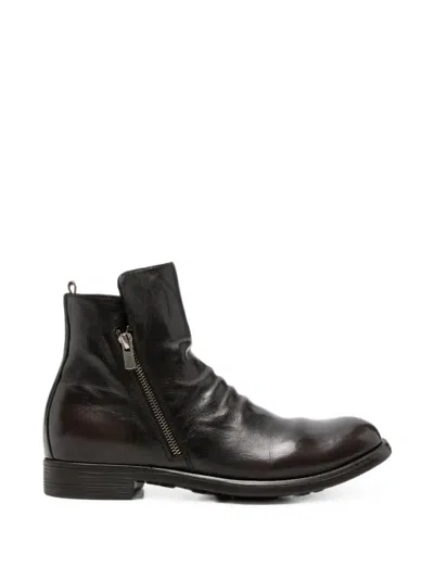 Officine Creative Chronicle 042 Zip-up Boots In Black