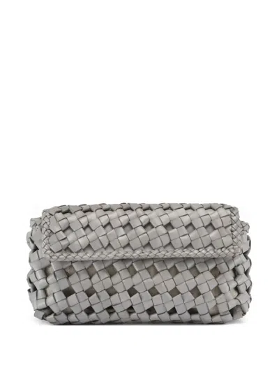 Officine Creative Class Woven Leather Shoulder Bag In Gray