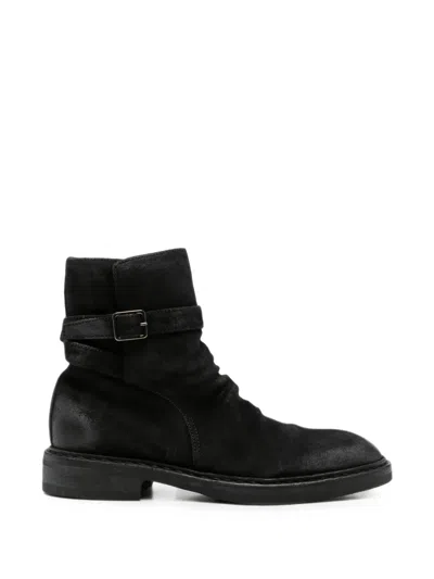 Officine Creative Concept Buckled Leather Boots In Black