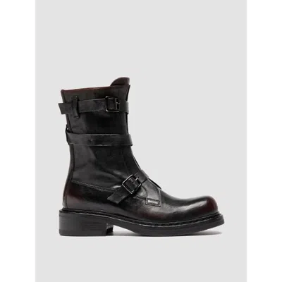 Officine Creative Dakota 004 Leather Buckle Boots In Black