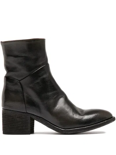 Officine Creative Denner Zip Boots In Black