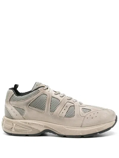 Officine Creative Mesh-sneakers Im Used-look In Brown